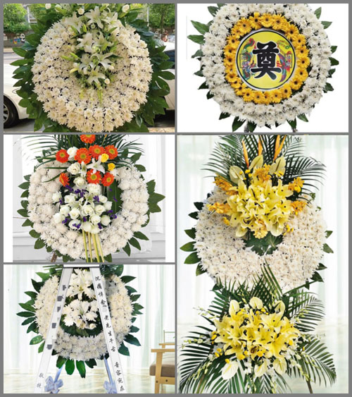 山东青岛平度市明村镇薛家庄子村花圈速递